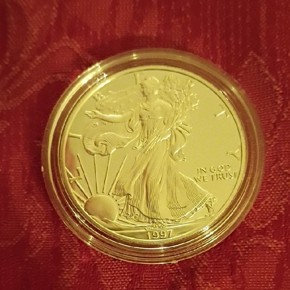 1997 Silver American Eagle Dollar Ultra-Cameo Proof Ms-70 - Picture 4 of 9